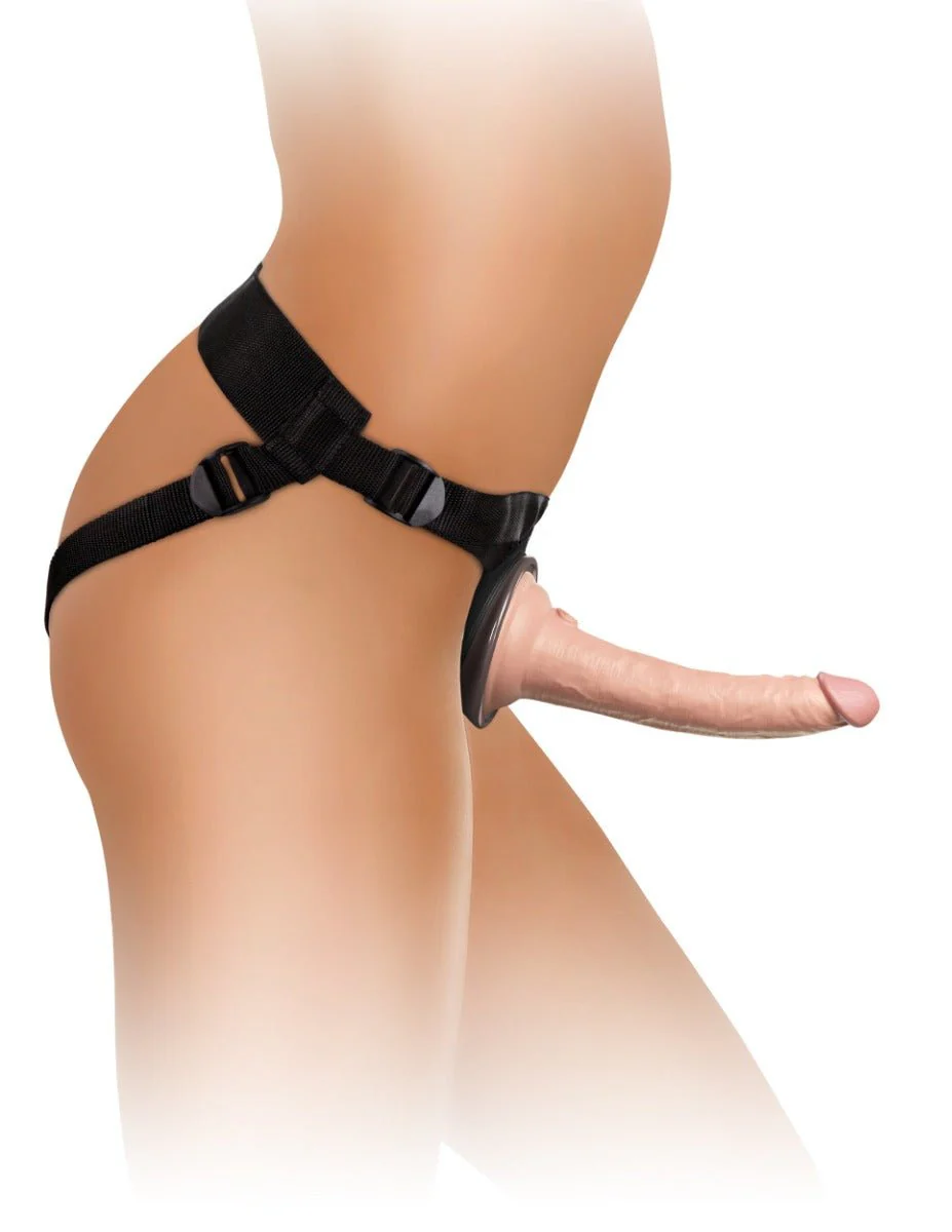 Pipedream King Cock Elite Ultimate Vibrating Silicone Body Dock Kit 7 Inch Flesh - Image 5