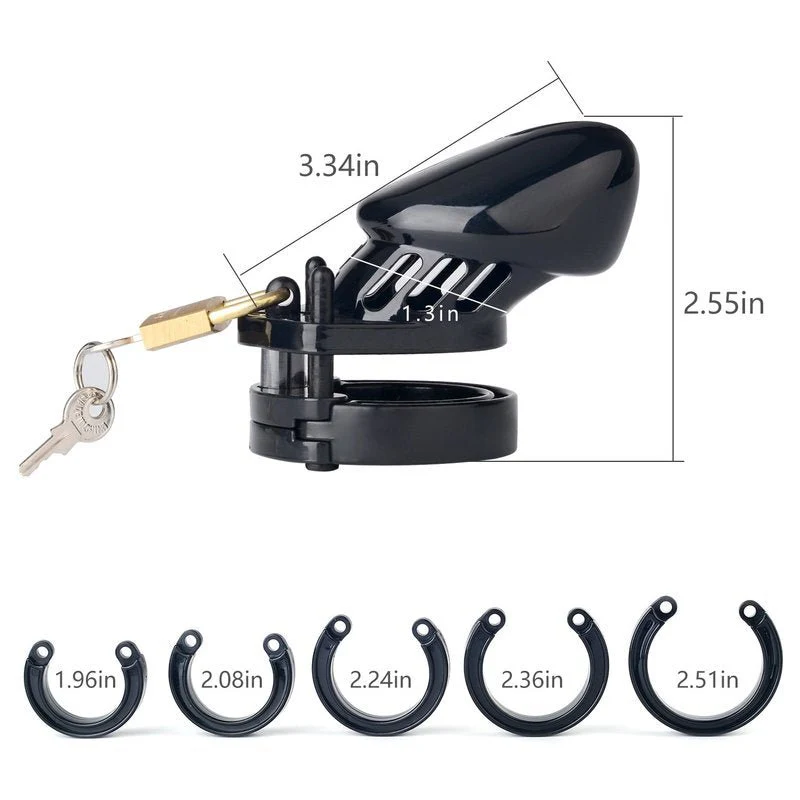 LOCK4D Original Chastity Cage S/M Black - Image 6