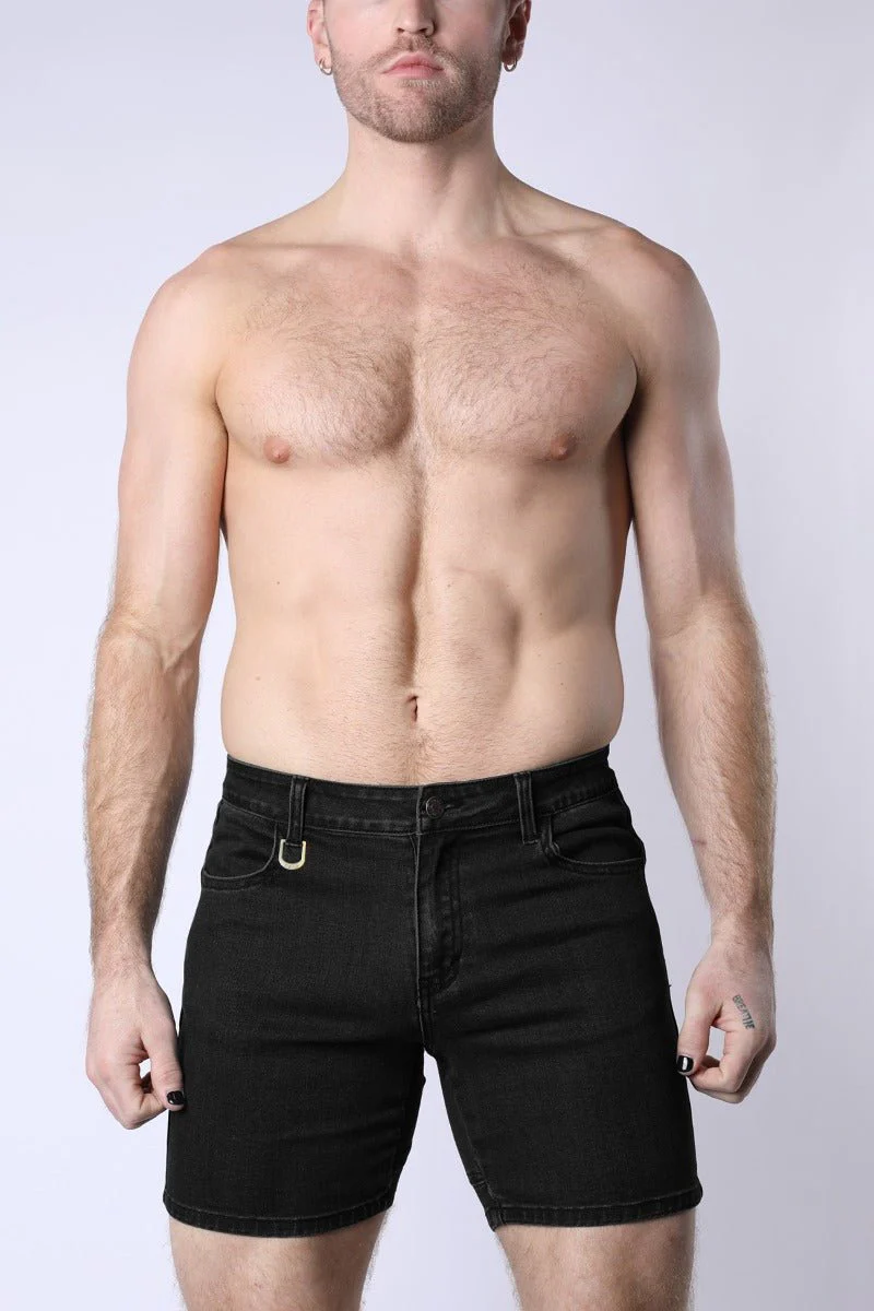 Cellblock 13 Castro Denim Zipper Short Black - Image 6