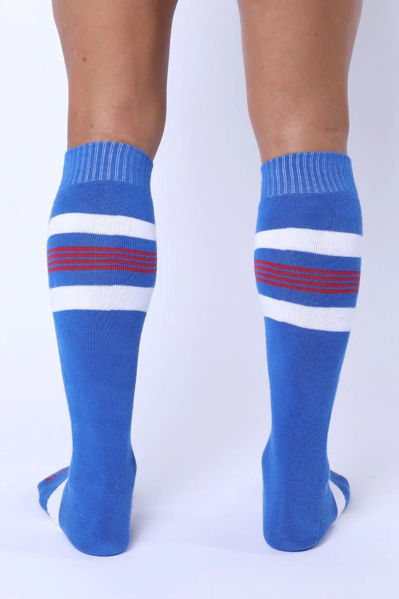 Cellblock 13 Tight End Knee High Socks Blue - Image 3