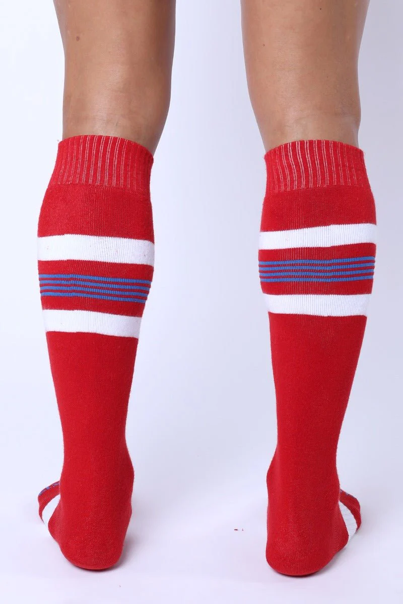 Cellblock 13 Tight End Knee High Socks Red - Image 3
