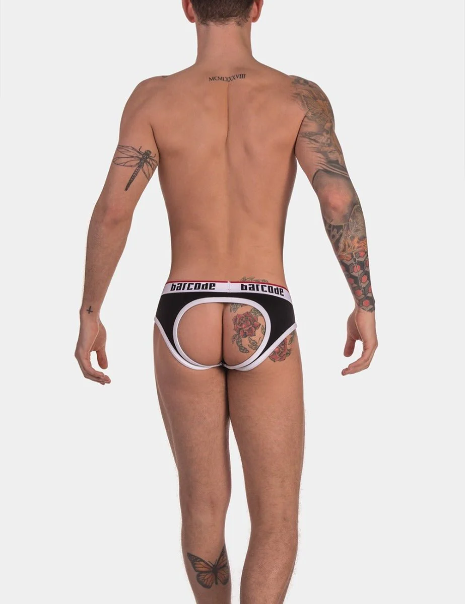 Barcode Berlin Backless Brief Maxime Black White - Image 3