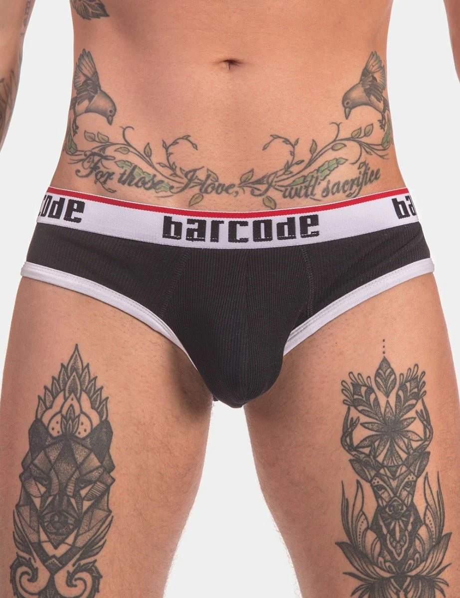 Barcode Berlin Backless Brief Maxime Black White - Image 5
