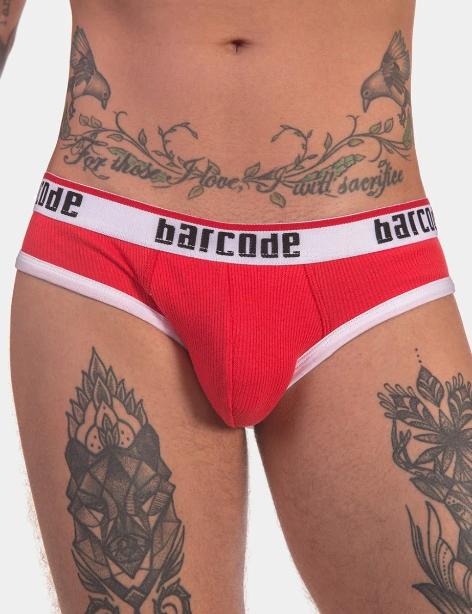 Barcode Berlin Backless Brief Maxime Red White - Image 7