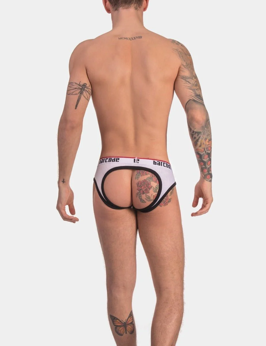 Barcode Berlin Backless Brief Maxime White Black - Image 5