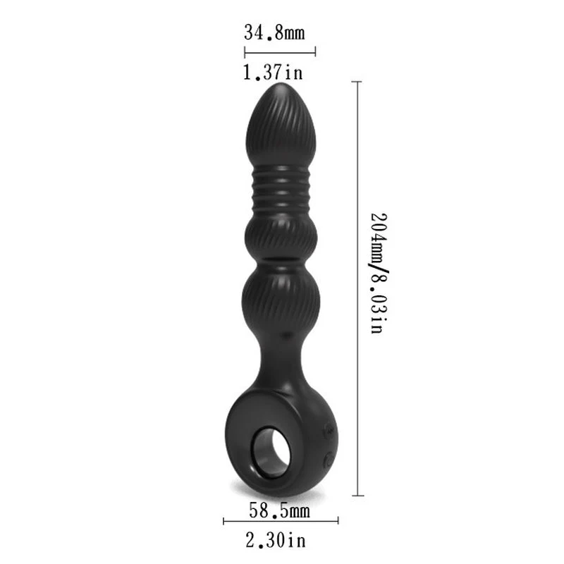 Command Pro Vibrating Thrusting Anal Plug - Image 3