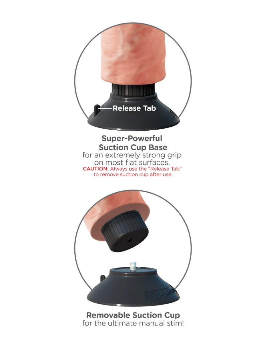 Pipedream King Cock 9 Inch Vibrating Cock with Balls Flesh - Image 3