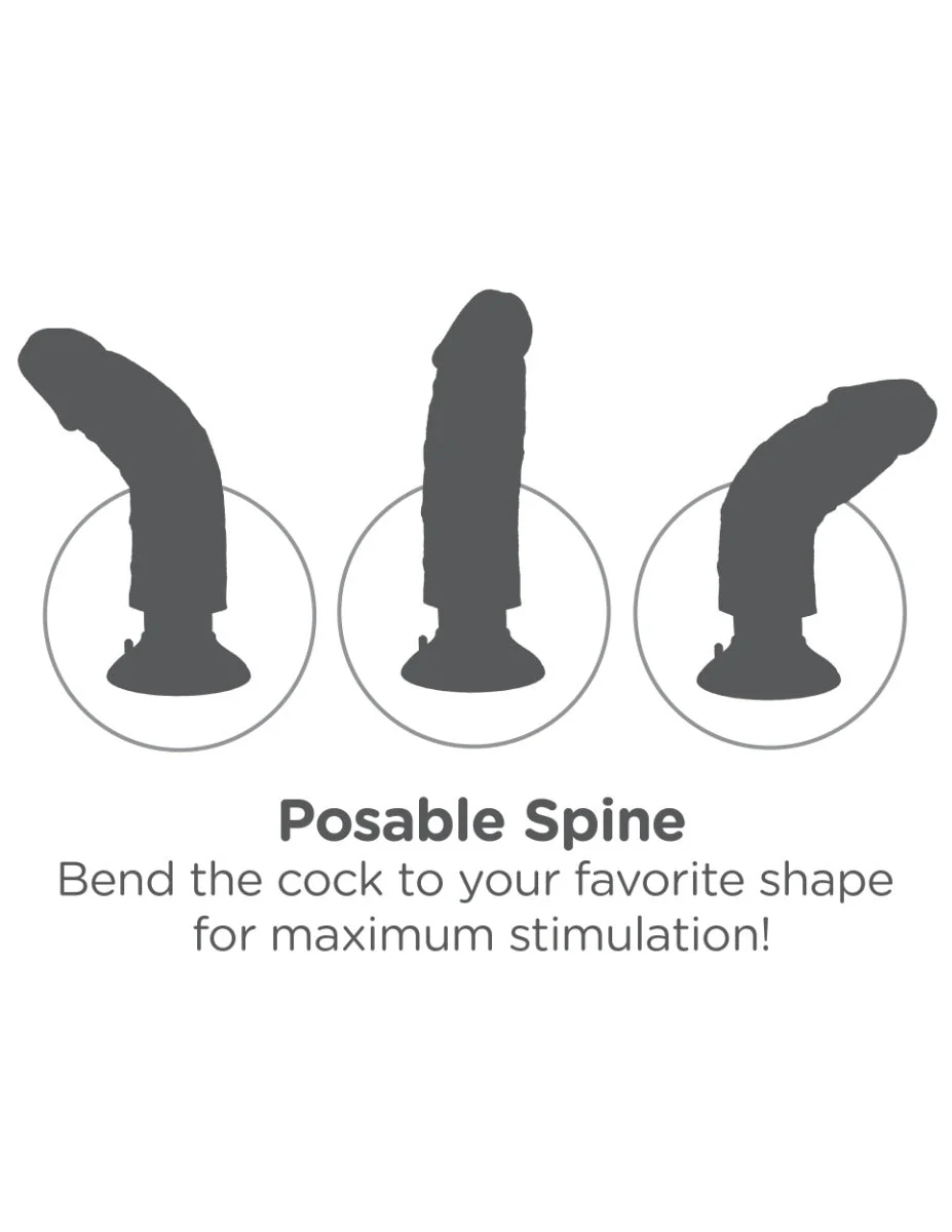 Pipedream King Cock 9 Inch Vibrating Cock with Balls Flesh - Image 6