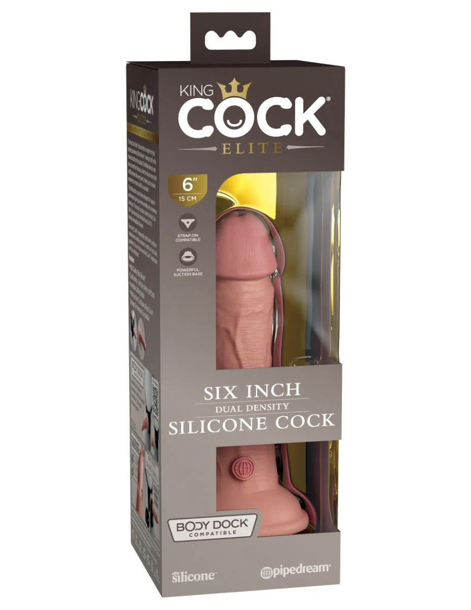 Pipedream King Cock Elite 6 Inch Dual Density Silicone Cock Flesh - Image 5