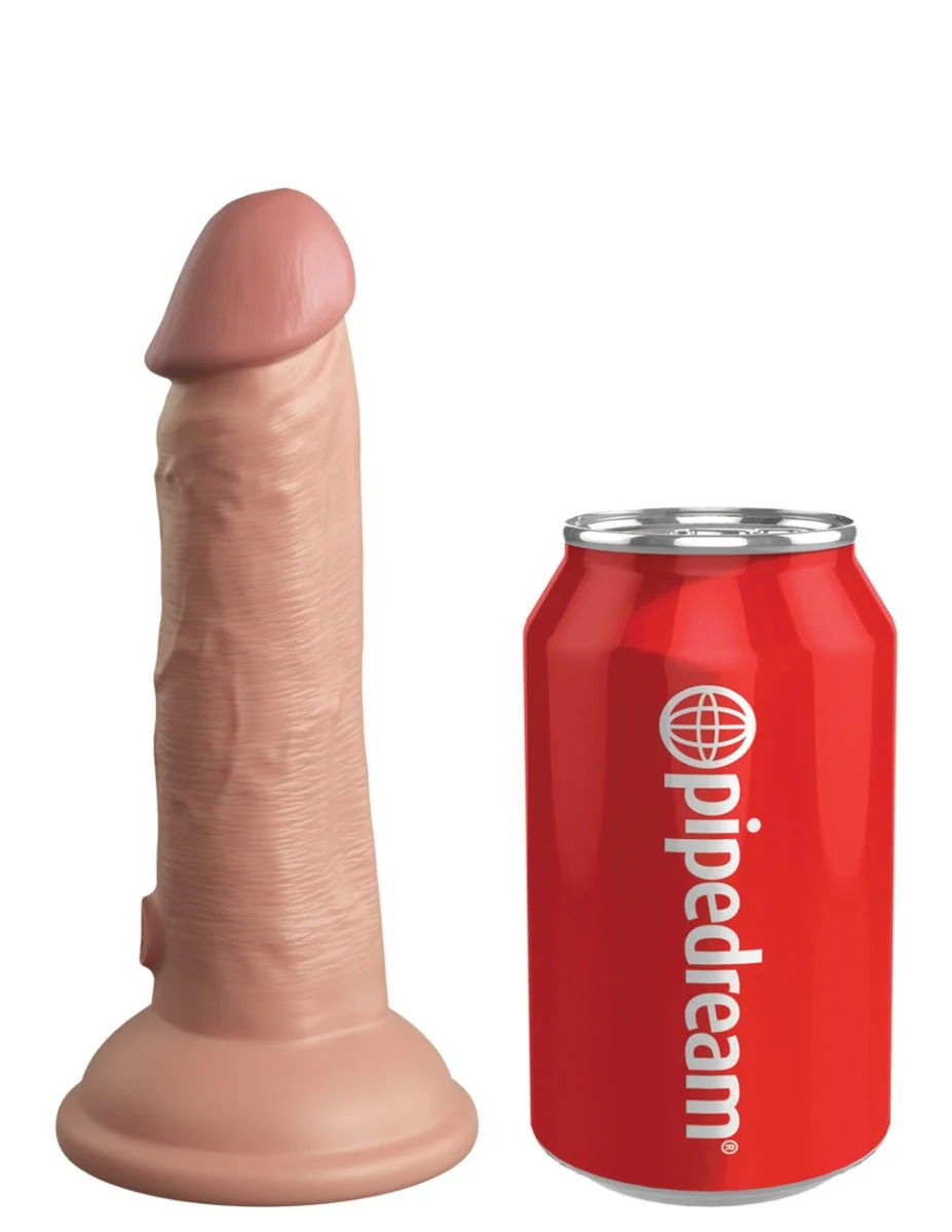 Pipedream King Cock Elite 6 Inch Vibrating Dual Density Silicone Cock Flesh - Image 3