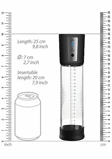 Pumped Premium Rechargeable Automatic Pump 10 Inch Transparent - Image 3