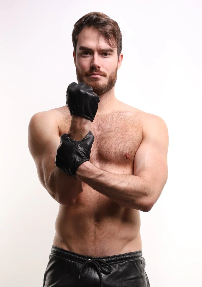 ruff GEAR Cop Leather Gloves Black - Image 3