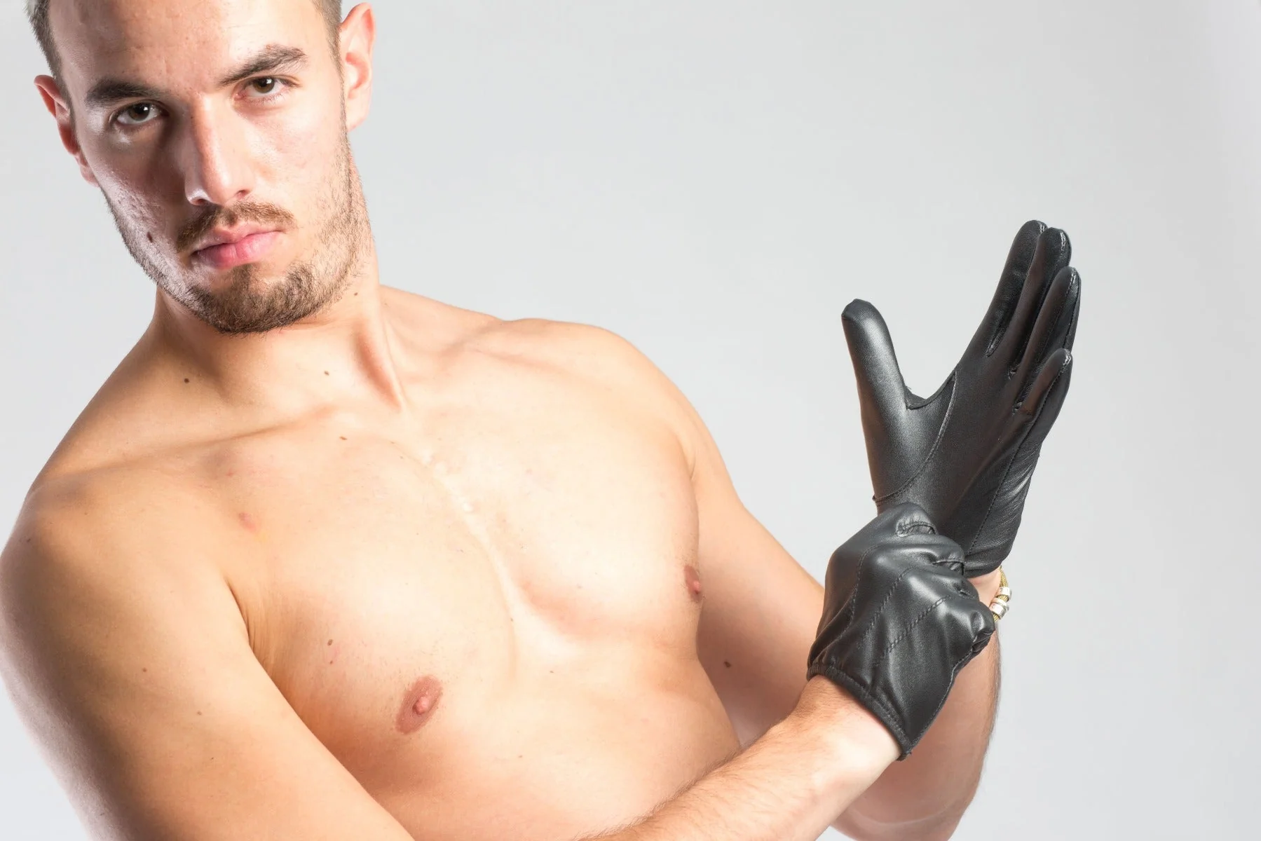 ruff GEAR Cop Leather Gloves Black - Image 8